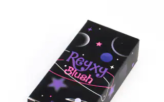 รูปตัวอย่างกล่องเครื่องสำอาง Reyxy Blush สำหรับรับผลิตกล่อง รับทำกล่อง และผลิตกล่องโดย Box Corner Art มุมหลัก