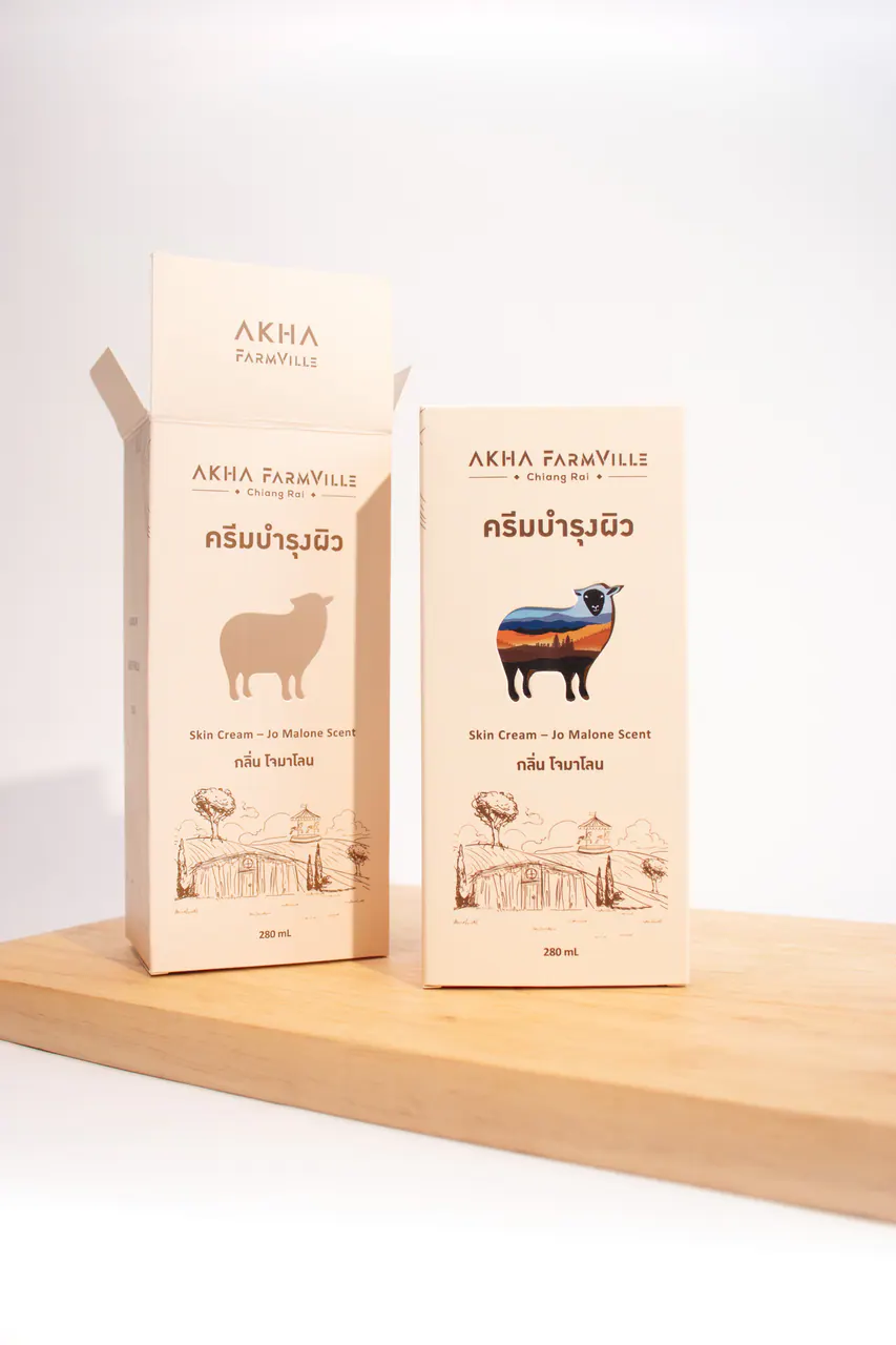 รูปตัวอย่างกล่องน้ำหอมและเครื่องหอม Akha farmville กลิ่นโจมาโลน สำหรับรับผลิตกล่อง รับทำกล่อง และผลิตกล่องโดย Box Corner Art มุมที่ 4