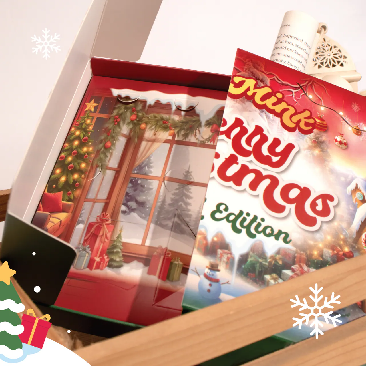 รูปตัวอย่างกล่องเซ็ตและของขวัญ Milliemink Christmas Gift สำหรับรับผลิตกล่อง รับทำกล่อง และผลิตกล่องโดย Box Corner Art มุมที่ 3