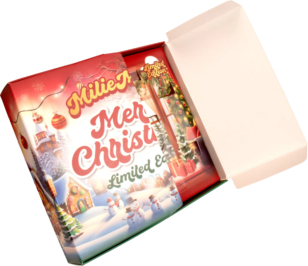 รูปตัวอย่างกล่องเซ็ตและของขวัญ Milliemink Christmas Gift สำหรับรับผลิตกล่อง รับทำกล่อง และผลิตกล่องโดย Box Corner Art มุมที่ 4