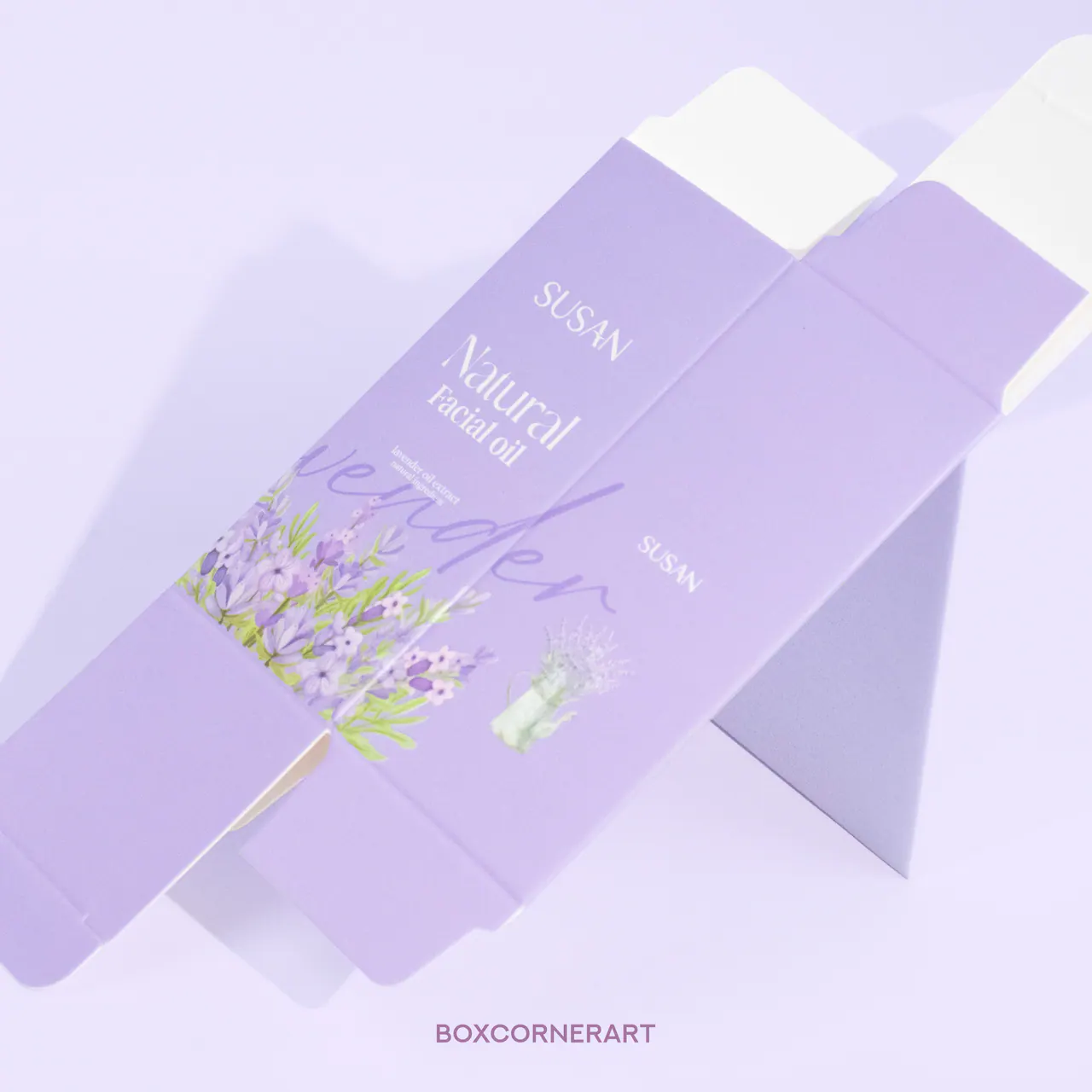 รูปตัวอย่างกล่องครีมสกินแคร์ Susan Facial Oil สำหรับรับผลิตกล่อง รับทำกล่อง และผลิตกล่องโดย Box Corner Art มุมที่ 4