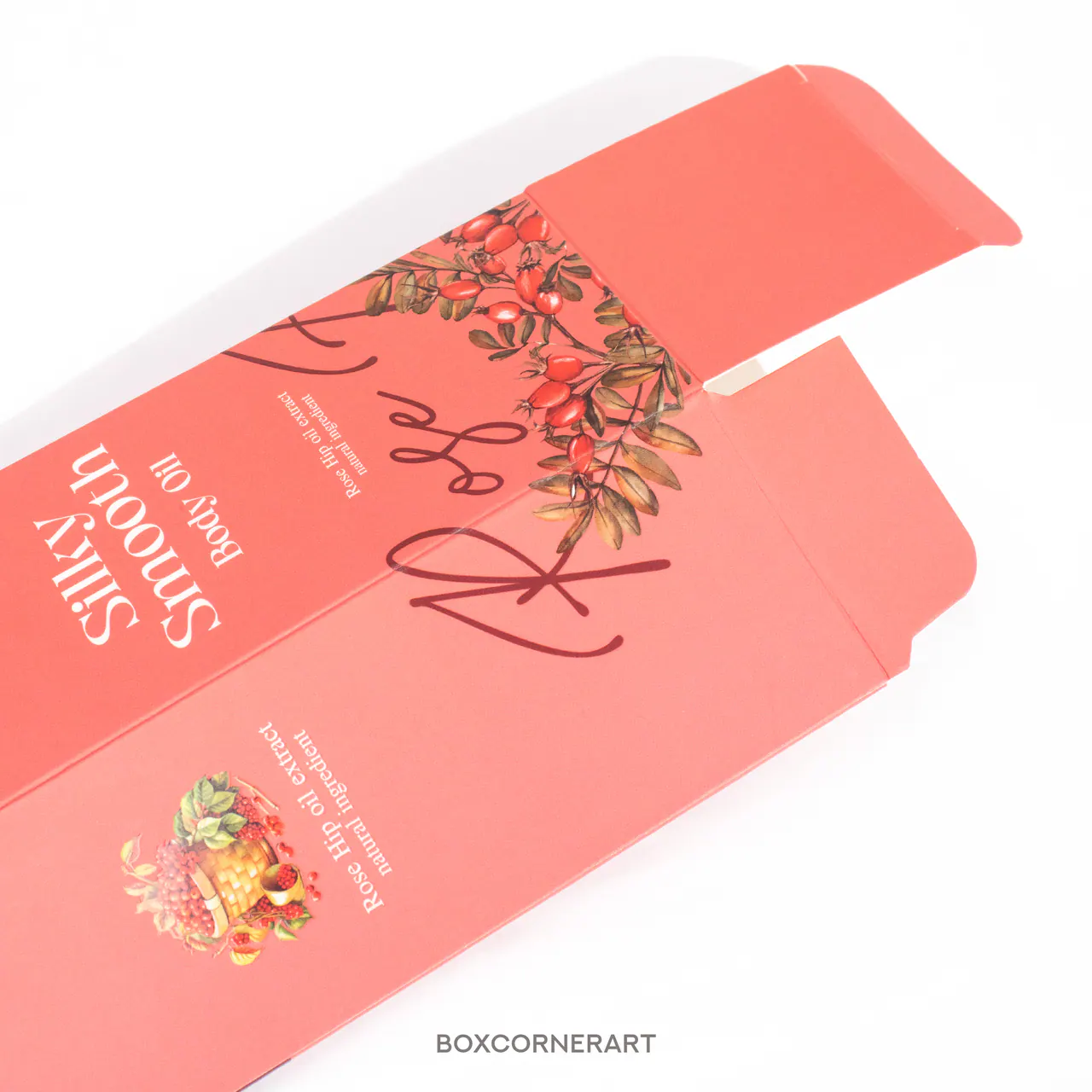 รูปตัวอย่างกล่องครีมสกินแคร์ SUSAN Silky Smooth Body Oil สำหรับรับผลิตกล่อง รับทำกล่อง และผลิตกล่องโดย Box Corner Art มุมที่ 4