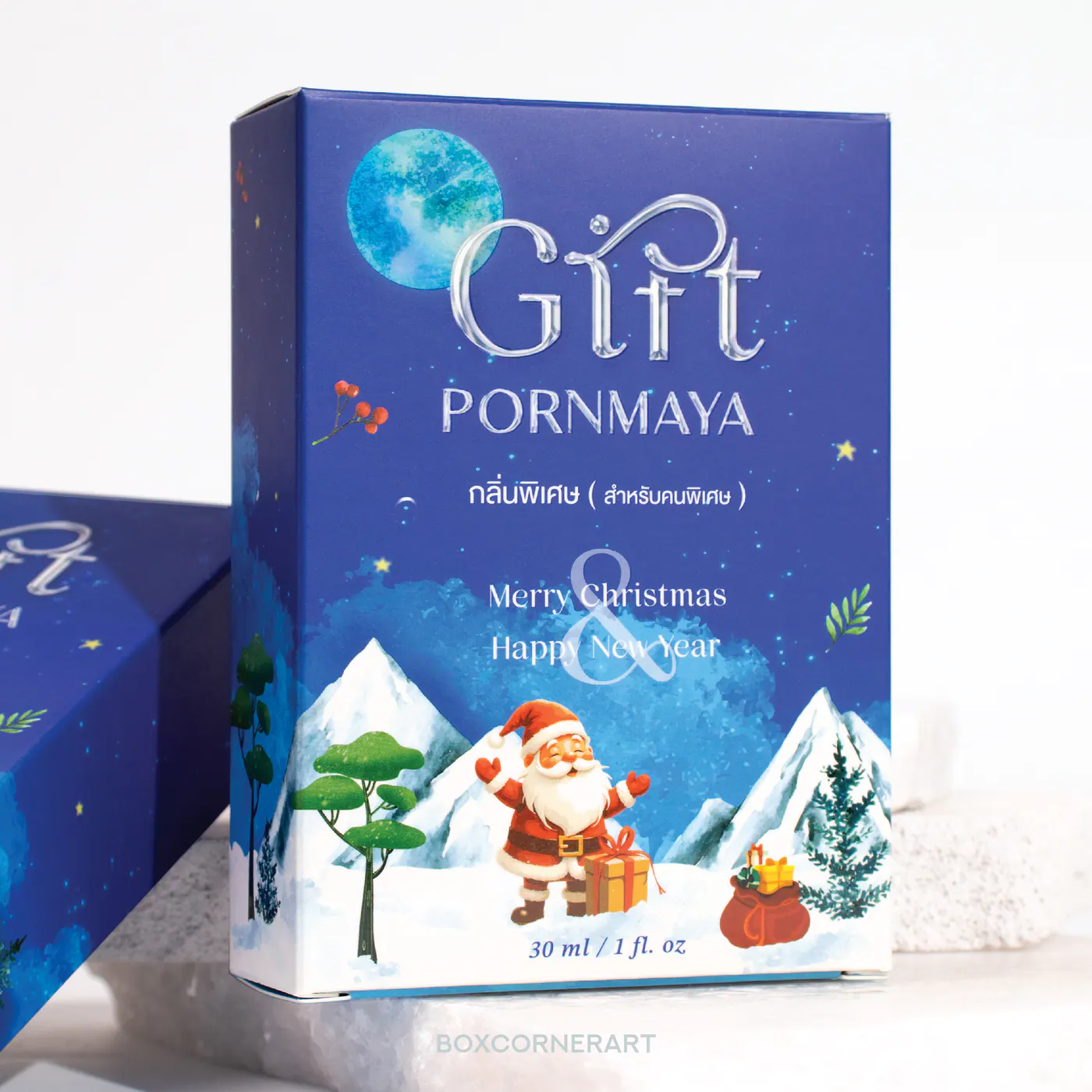 กล่อง Gift Pornmaya Christmas วางแผนกล่องน้ำหอมสำหรับเทศกาล โดย Box Corner Art