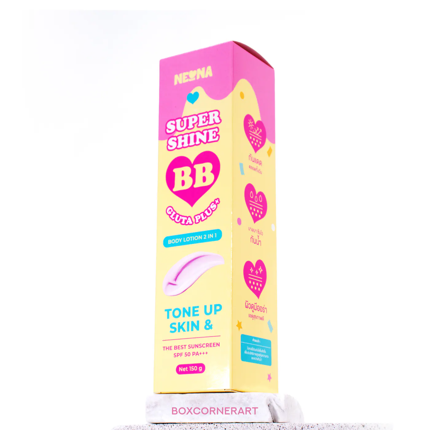 กล่อง Neona BB Gluta Plus วางสเปกกล่องครีมให้ดูน่าเชื่อถือ ภาพประกอบที่ 3