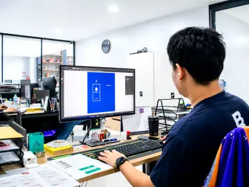 ตัวอย่างการตรวจขนาดและระยะตัดตก