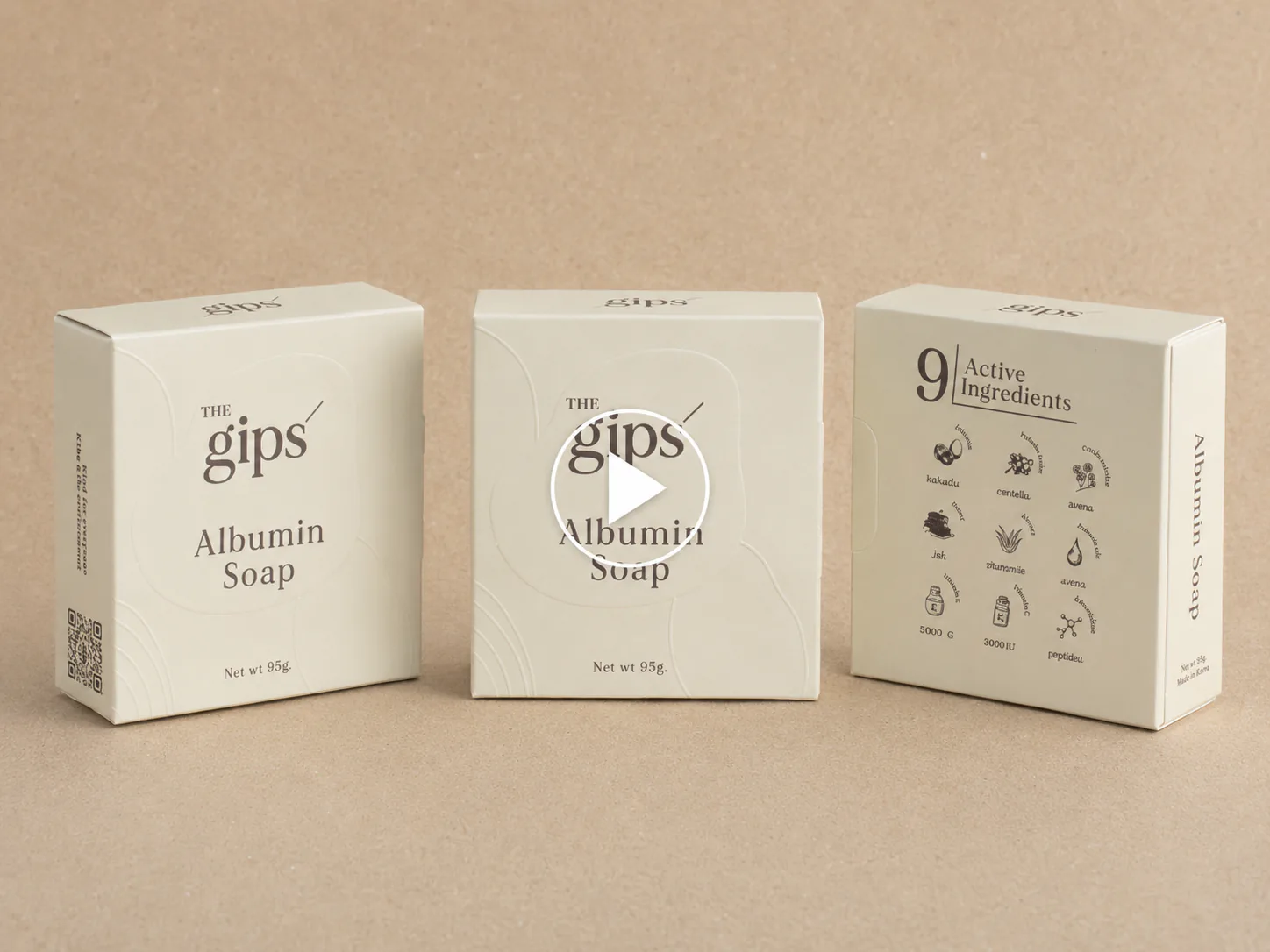 รายละเอียดด้านในกล่องสบู่แบบเปิดกว้าง เห็นพื้นที่สื่อสารแบรนด์ด้านใน